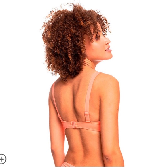 •ROXY•BNWT NEON ORANGE BEACH CLASSIC BIKINI TOP SIZE S - Picture 2 of 9